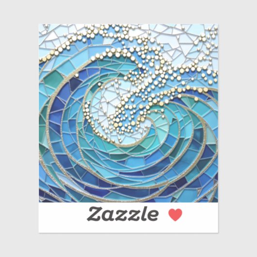Sea of Waves Mosaic Art Sticker (Vel)