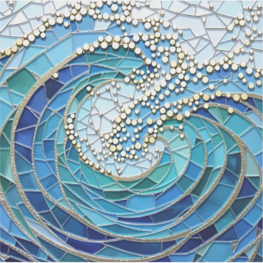 Sea of Waves Mosaic Art Sticker (Voorkant)