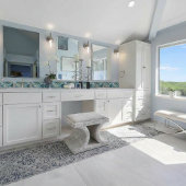 Sea of Waves Teal Mosaic Fine Art Tegeltje