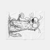 Sea Otter Abstract Art Rtrait Drawing Whimsical Fu Fleece Deken (Voorkant (Horizontaal))