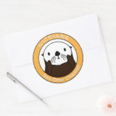 Sea Otter Channel Logo Ronde Sticker (Envelop)