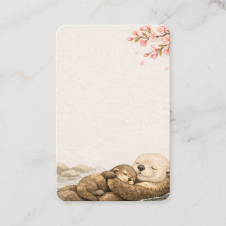 Sea Otter Japanese Landscape Business Card Visitekaartje