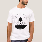 Sea Otter looking out of the round window T-shirt (Voorkant)