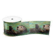 Sea Otter Painting Satijnen Lint (Spoel)