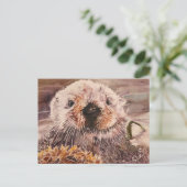 Sea Otter Postcard Briefkaart (Staand voorkant)