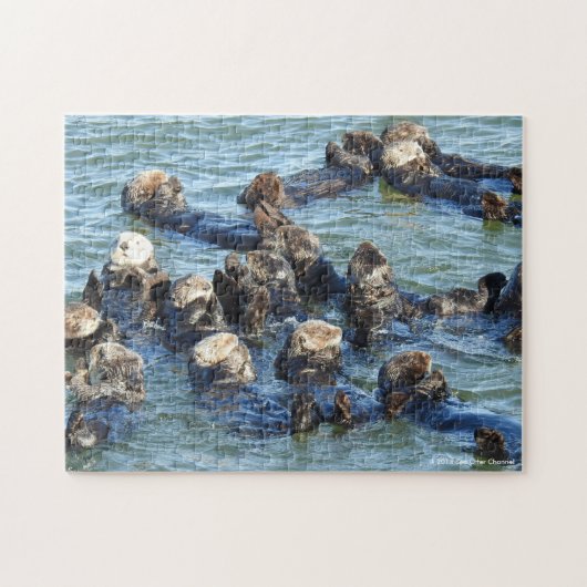 Sea Otter Raft Legpuzzel (Horizontaal)