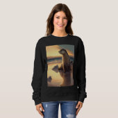 Sea Otter  Retro Sunset Cute Otter  3 Trui (Voorkant volledig)