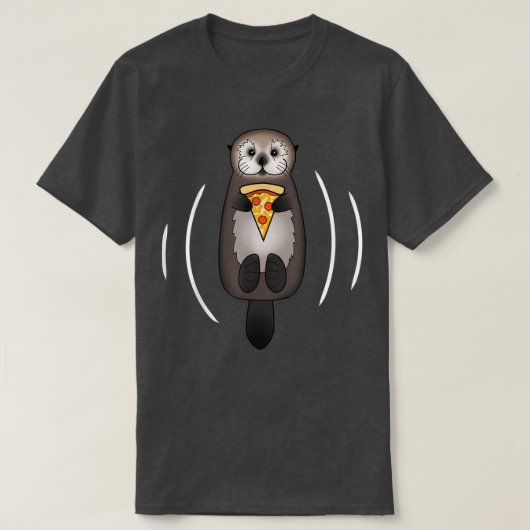 Sea Otter With Pizza T-shirt (Design voorkant)