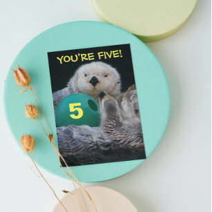 Sea Otters Photo Child's Birthday Kaart