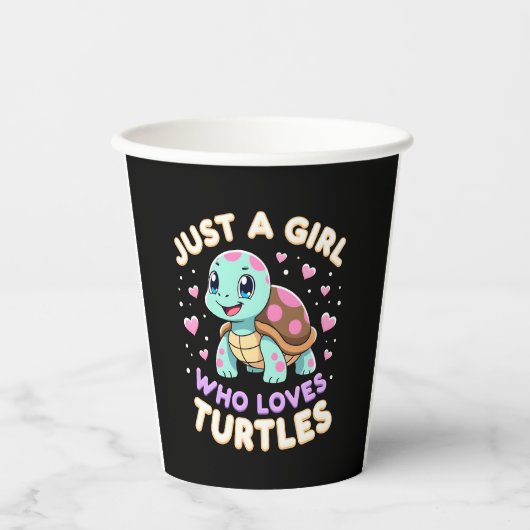 Sea Reptile Turtle Lovers Just A Girl Who Loves Tu Papieren Bekers (Voorkant)