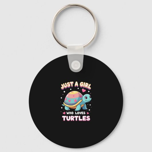 Sea Reptile Turtle Lovers Just A Girl Who Loves Tu Sleutelhanger (Voorkant)