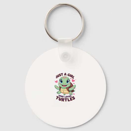 Sea Reptile Turtle Lovers Just A Girl Who Loves Tu Sleutelhanger (Voorkant)