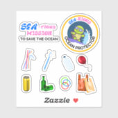 Sea-riously Fun Ocean Protector Scavenger Hunt Sticker (Vel)