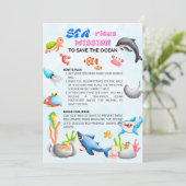 Sea-riouslyFun Ocean Protector Scavenger Hunt Card Kaart (Staand voorkant)