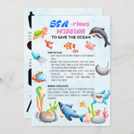 Sea-riouslyFun Ocean Protector Scavenger Hunt Card Kaart