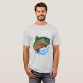 Sea Run Cutthroat Chasing Chrome Trout T-shirt (Voorkant volledig)