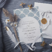 Sea Shell Beach Elegant Modern QR Code Wedding Kaart