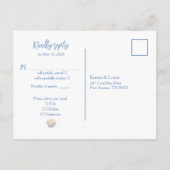 sea shell uitnodiging briefkaart (Achterkant)