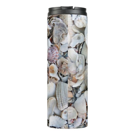 Sea Shells aangepaste monogram tumbler Thermosbeker (Achterkant)