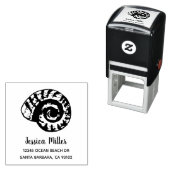 Sea Shells Aangepaste naam Retouradres Zelfinktende Stempel (In situ)