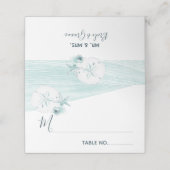 Sea Shells Beach Bruiloft Plaatskaartje (Buitenkant ongevouwen)