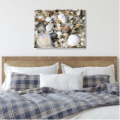 Sea Shells Beach Scene Macro Fotobehang Canvas Afdruk (Insitu (Slaapkamer))