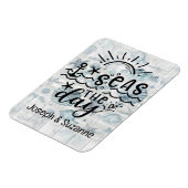 Sea Shells Gepersonaliseerde Zeeen op de dag Cruis Magneet (Linkerzijde)