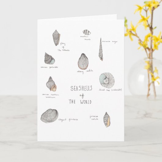 Sea Shells Greeting Card Kaart (Gele Bloem)