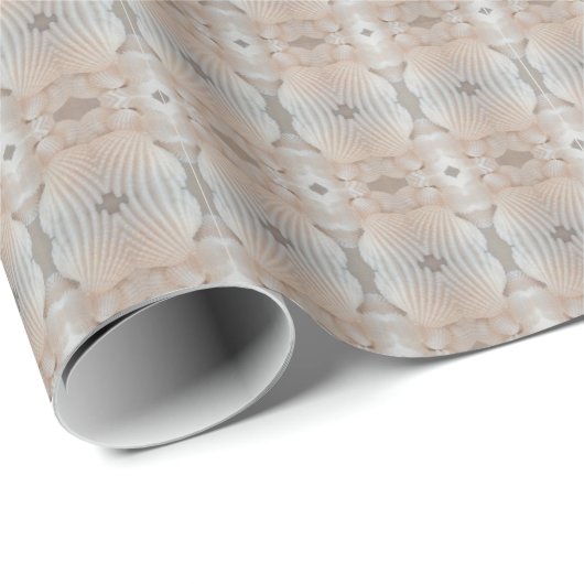 Sea Shells Love, Romantic Exotic Tropical Bridal Cadeaupapier (Rol Hoek)