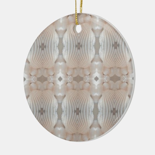 Sea Shells Love, Romantic Exotic Tropical Bridal Keramisch Ornament (Links)