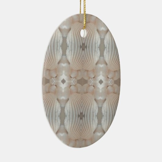 Sea Shells Love, Romantic Exotic Tropical Bridal Keramisch Ornament (Rechts)