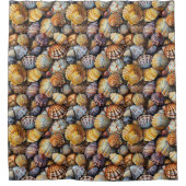 Sea Shells Naadloos Patroon Douchegordijn (Voorkant)