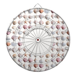 Sea Shells Ocean Life Beach Seashore Custom Dartbord