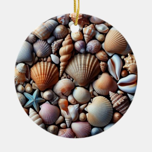 Sea Shells-Ornament Keramisch Ornament (Voorkant)