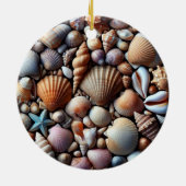 Sea Shells-Ornament Keramisch Ornament (Achterkant)