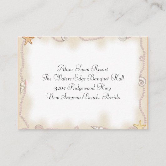 Sea Shells & Pearls Aanvullende informatie voor We Informatiekaartje (Voorkant)