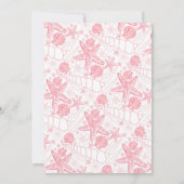 Sea Shells Roze Baby shower dank u uw opmerkingen Bedankkaart (Achterkant)