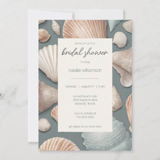 Sea Shells Vrijgezellenfeest Kaart (Voorkant)