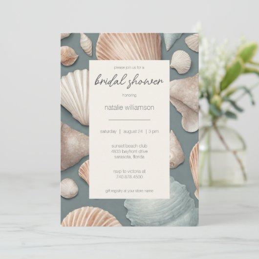 Sea Shells Vrijgezellenfeest Kaart (Staand voorkant)