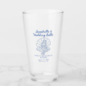 Sea Shells & Wedding Bells Coastal Bachelorette Glas (Voorkant)