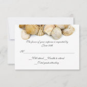 Sea Shells Wedding RSVP Card (Voorkant)
