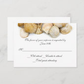 Sea Shells Wedding RSVP Card (Voorkant / Achterkant)
