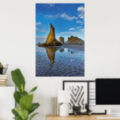 Sea Stacks on Bandon Beach in Bandon, Oregon 3 Poster (Thuiskantoor)