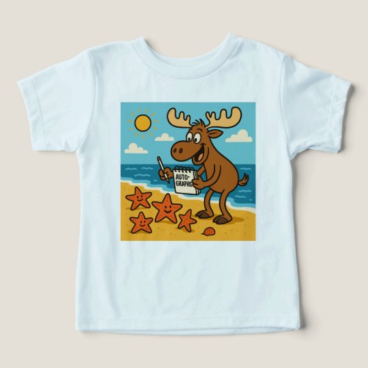 Sea Star Superstar – Celebrity Beach Tee for Kids (Design voorkant)