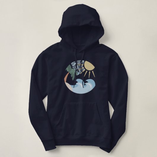 Sea, Sun, Sand Hoodie (Design voorkant)