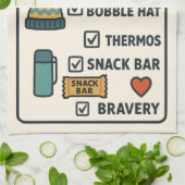 Sea Swim Kit – Funny Checklist Design for Wild Swi Theedoek (Gevouwen)