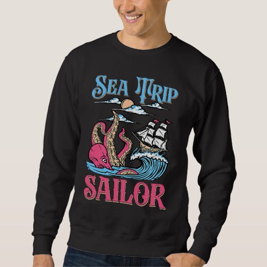 Sea Trip Sailor Sea Boat Navigation Sailing Trui (Voorkant)