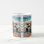 Sea Turtle and Baby Illustration | Personalized Koffiemok (Center)