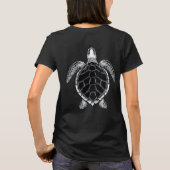 Sea turtle b/w t-shirt (Achterkant)