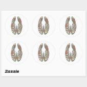 Sea Turtle Botanical Track Nature Sticker (Vel)